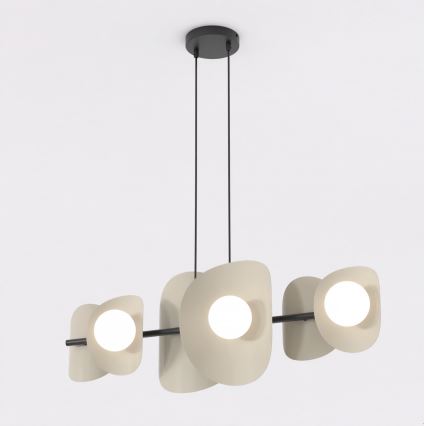 Lustre suspenso por cabo ELEMENTI 6xG9/8W/230V bege