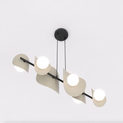 Lustre suspenso por cabo ELEMENTI 6xG9/8W/230V bege