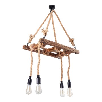 Lustre suspenso por cabo EREBOS 4xE27/40W/230V castanho