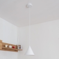 Lustre suspenso por cabo ETNA II 1xE27/15W/230V diâmetro 18,5 cm branco