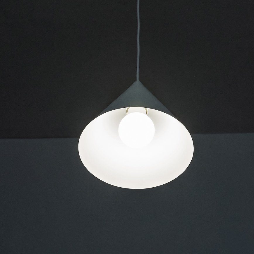 Lustre suspenso por cabo ETNA II 1xE27/15W/230V diâmetro 18,5 cm branco