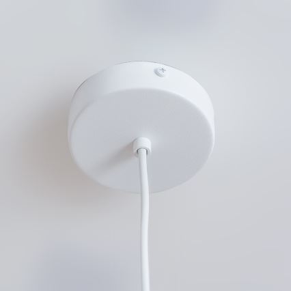 Lustre suspenso por cabo ETNA II 1xE27/15W/230V diâmetro 18,5 cm branco