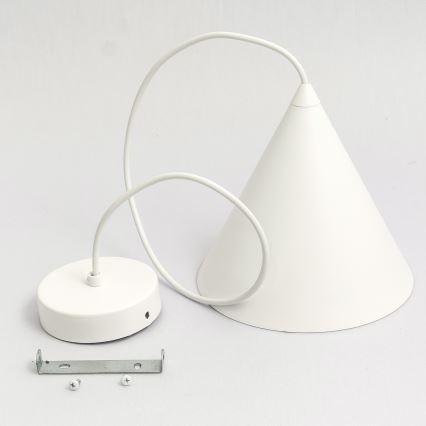 Lustre suspenso por cabo ETNA II 1xE27/15W/230V diâmetro 18,5 cm branco