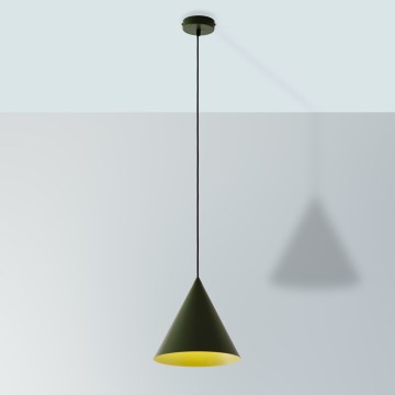 Lustre suspenso por cabo ETNA II 1xE27/15W/230V, diâmetro 25 cm, verde