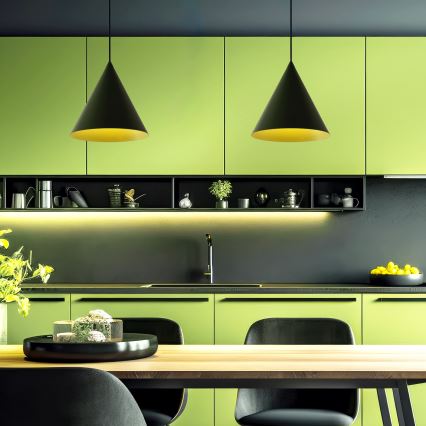 Lustre suspenso por cabo ETNA II 1xE27/15W/230V, diâmetro 25 cm, verde