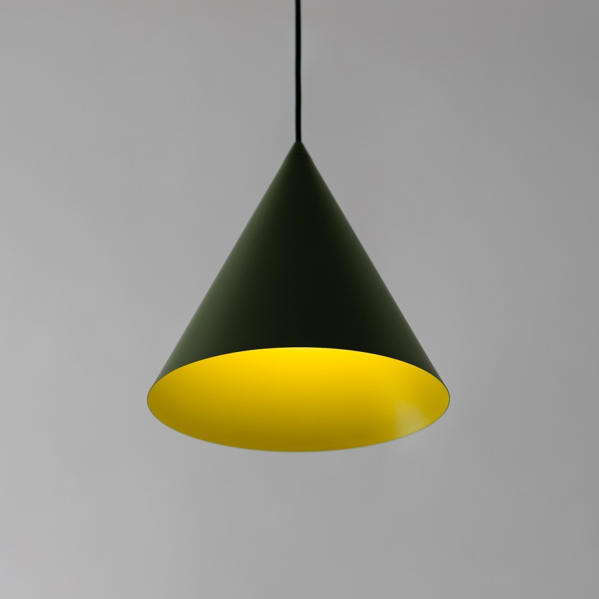 Lustre suspenso por cabo ETNA II 1xE27/15W/230V, diâmetro 25 cm, verde
