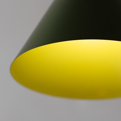 Lustre suspenso por cabo ETNA II 1xE27/15W/230V, diâmetro 25 cm, verde