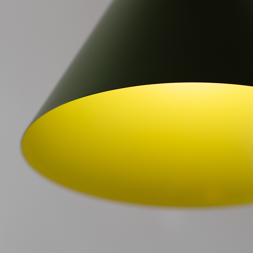 Lustre suspenso por cabo ETNA II 1xE27/15W/230V, diâmetro 25 cm, verde