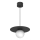 Lustre suspenso por cabo FLAT 1xE27/15W/230V preto