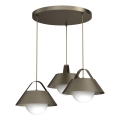 Lustre suspenso por cabo FUNDA 3xE27/15W/230V, bronze