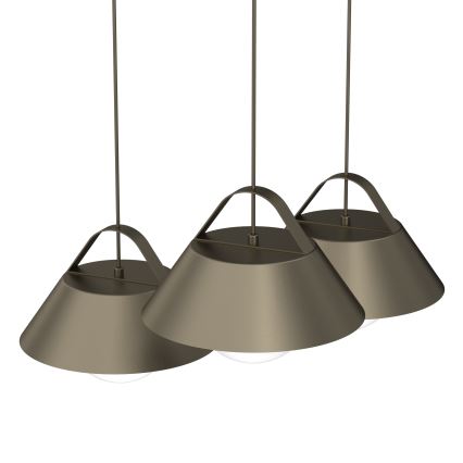 Lustre suspenso por cabo FUNDA 3xE27/15W/230V, bronze
