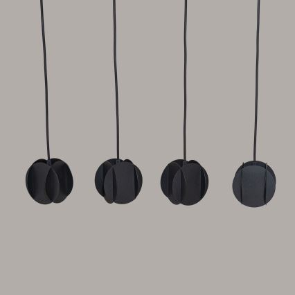 Lustre suspenso por cabo GAMBIT 4xGU10/10W/230V preto