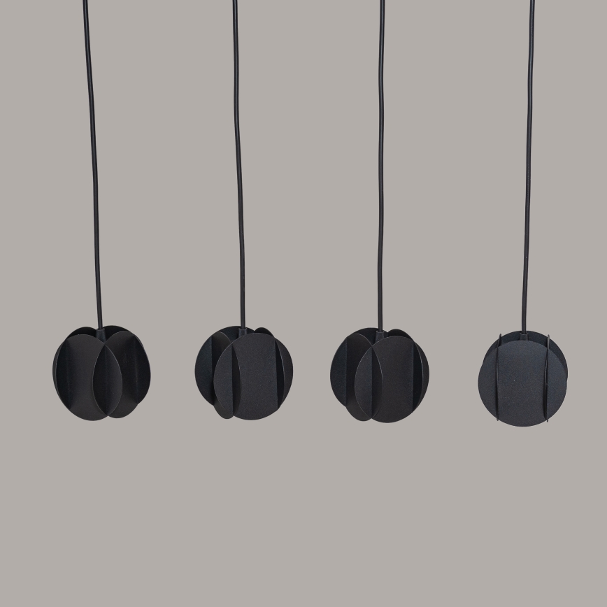 Lustre suspenso por cabo GAMBIT 4xGU10/10W/230V preto