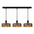 Lustre suspenso por cabo HAKI 3xE27/60W/230V castanho/preto