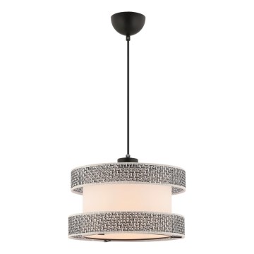 Lustre suspenso por cabo HALO 1xE27/60W/230V creme/cinza