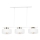 Lustre suspenso por cabo IGNIA 3xE27/60W/230V branco/dourado
