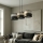 Lustre suspenso por cabo KARBON 3xE27/15W/230V preto/cinza