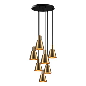Lustre suspenso por cabo KEM 7xE27/40W/230V dourado