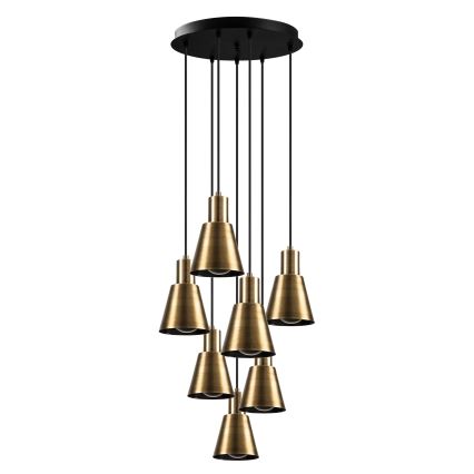 Lustre suspenso por cabo KEM 7xE27/40W/230V dourado
