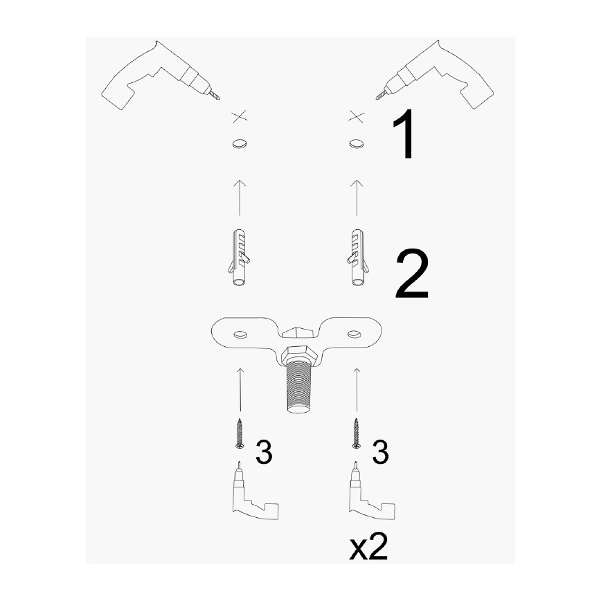 Lustre suspenso por cabo KEM 7xE27/40W/230V dourado