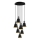 Lustre suspenso por cabo KEM 7xE27/40W/230V, preto