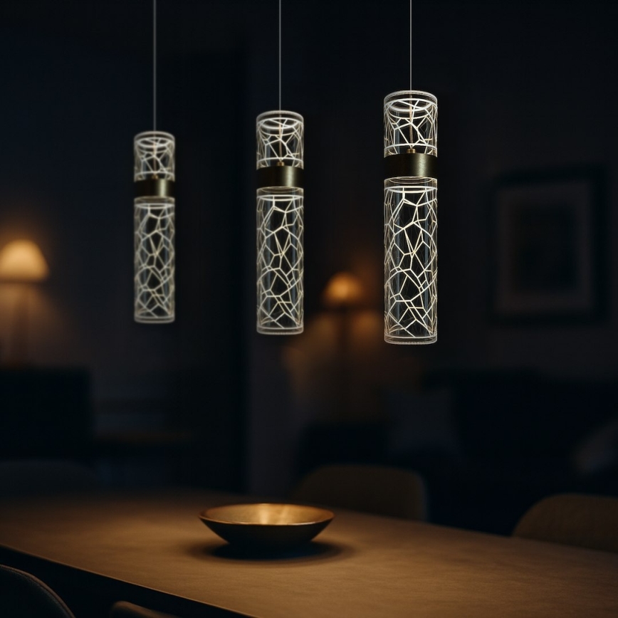 Lustre suspenso por cabo LAGOS LED/24W/230V, dourado