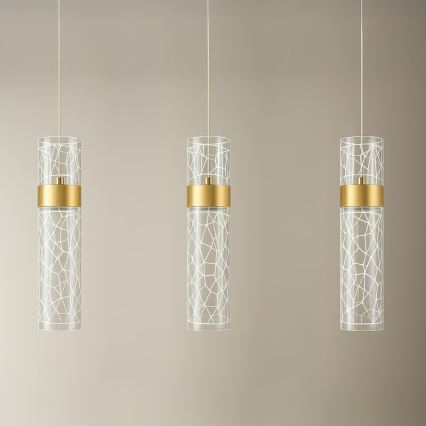 Lustre suspenso por cabo LAGOS LED/24W/230V, dourado