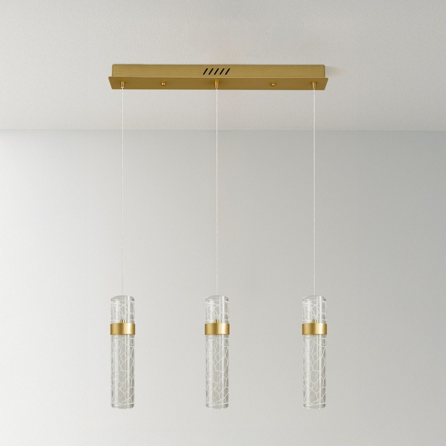 Lustre suspenso por cabo LAGOS LED/24W/230V, dourado