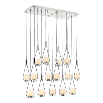 Lustre suspenso por cabo LAHORE 15xG9/10W/230V cromo brilhante