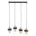 Lustre suspenso por cabo LARSO 4xE27/15W/230V preto/bege