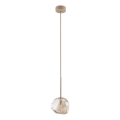 Lustre suspenso por cabo LAVA 1xG9/8W/230V bege/fumê bege