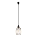 Lustre suspenso por cabo LIZA 1xE27/15W/230V preto/dourado