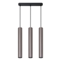 Lustre suspenso por cabo LUNGOMARE 3xGU10/10W/230V cromo mate