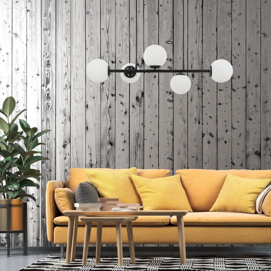 Lustre suspenso por cabo MADDIE 5xE14/5W/230V preto