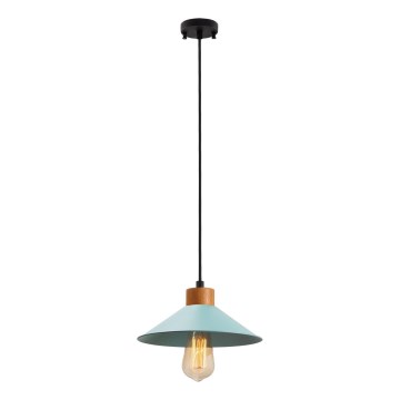 Lustre suspenso por cabo MANAVGAT 1xE27/40W/230V azul/castanho