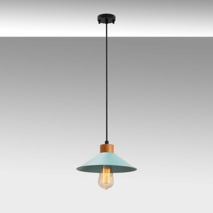 Lustre suspenso por cabo MANAVGAT 1xE27/40W/230V azul/castanho