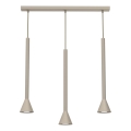 Lustre suspenso por cabo MAZZO 3xGU10/8W/230V bege