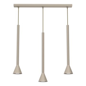 Lustre suspenso por cabo MAZZO 3xGU10/8W/230V bege