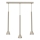 Lustre suspenso por cabo MAZZO 3xGU10/8W/230V bege