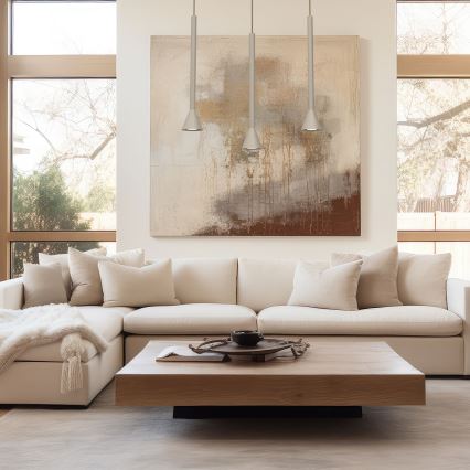 Lustre suspenso por cabo MAZZO 3xGU10/8W/230V bege