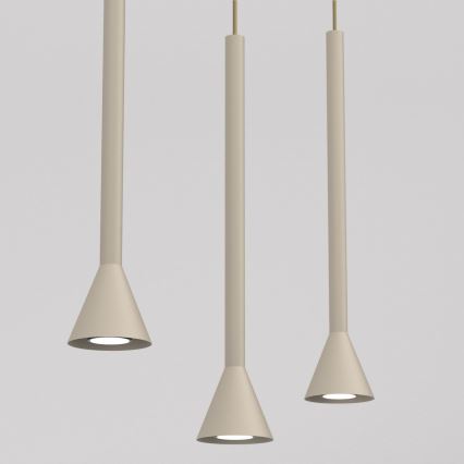 Lustre suspenso por cabo MAZZO 3xGU10/8W/230V bege
