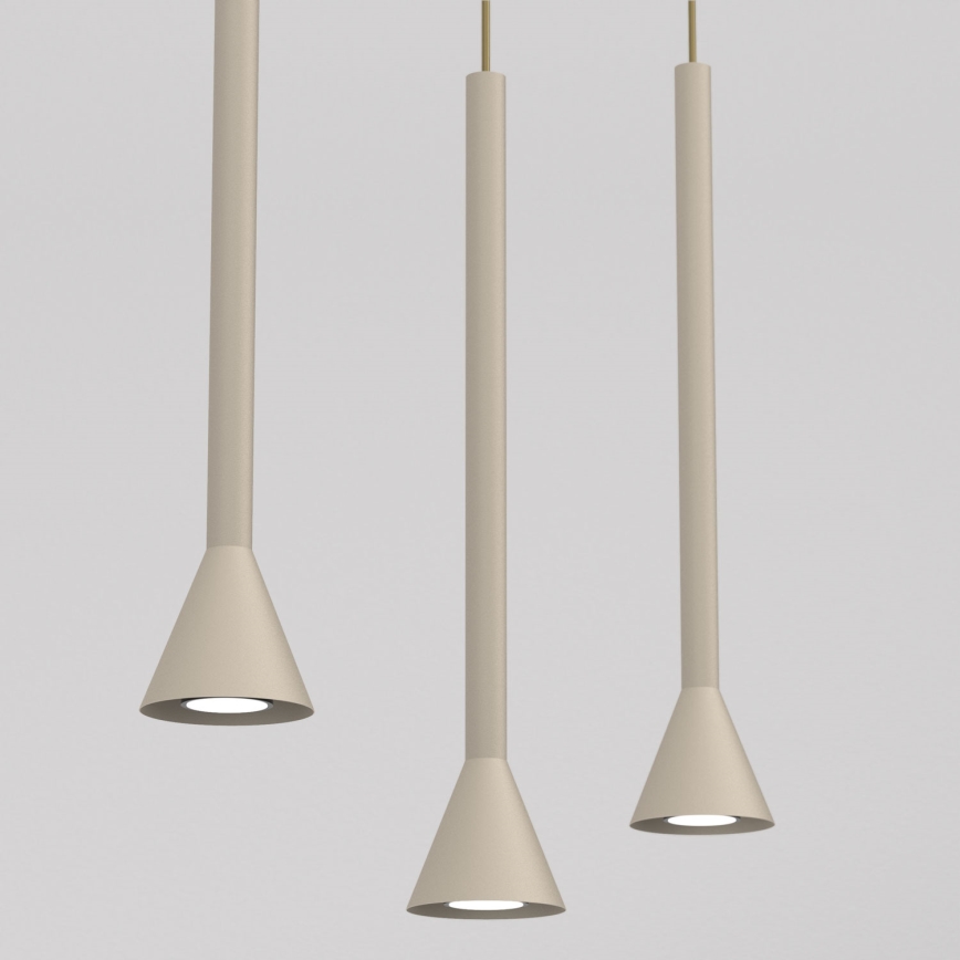 Lustre suspenso por cabo MAZZO 3xGU10/8W/230V bege