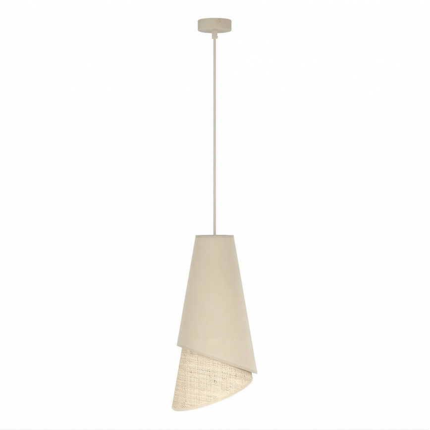 Lustre suspenso por cabo MODA 1xE27/15W/230V bege/rattan