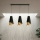 Lustre suspenso por cabo MODA 3xE27/15W/230V preto/dourado