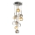 Lustre suspenso por cabo MUSCAT 12xE14/40W/230V fumê/dourado/transparente