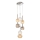 Lustre suspenso por cabo MUSCAT 7xE14/40W/230V fumê/dourado/transparente