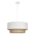 Lustre suspenso por cabo NATIA 1xE27/60W/230V Ø 45 cm branco/castanho