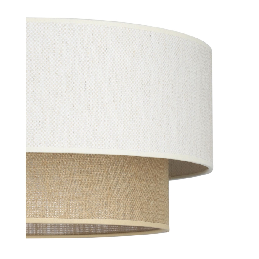Lustre suspenso por cabo NATIA 1xE27/60W/230V Ø 45 cm branco/castanho