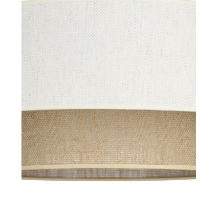 Lustre suspenso por cabo NATIA 1xE27/60W/230V Ø 45 cm branco/castanho