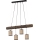 Lustre suspenso por cabo NEGRO 4xE27/25W/230V pinho